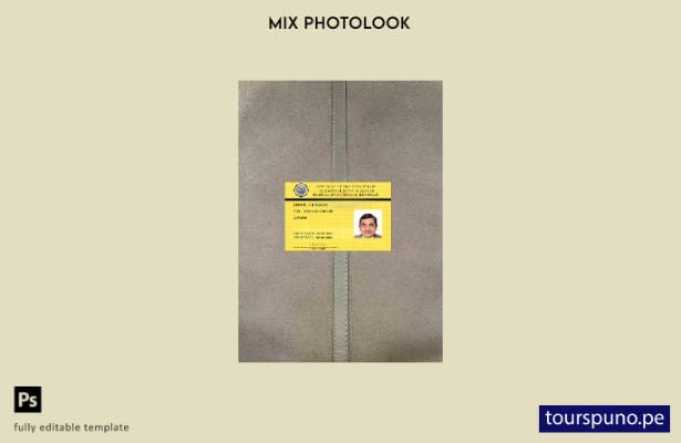listo para imprimir plantilla FRONTAL de aspecto fotográfico de la oficina de in